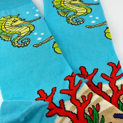 Seahorse Socks from the Sock Panda (Adult Large) SeahorsesLg