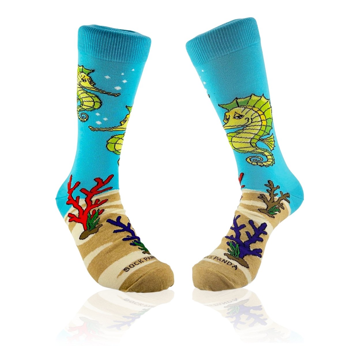 Seahorse Socks from the Sock Panda (Adult Large) SeahorsesLg