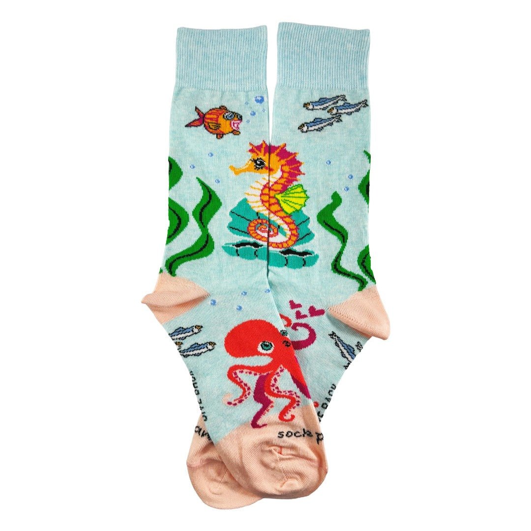 Seahorse Socks from the Sock Panda (Adult Medium) SeahorseladyMd