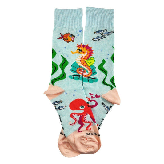 Seahorse Socks from the Sock Panda (Adult Medium) SeahorseladyMd