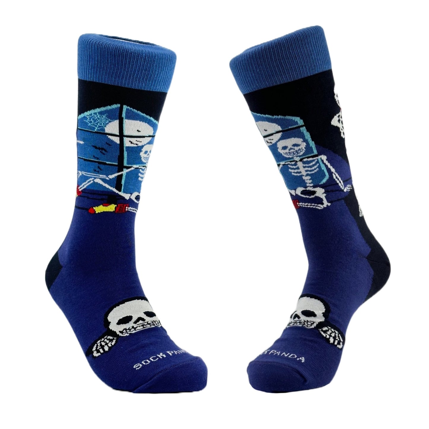 Skeleton by the Window Socks from the Sock Panda (Adult Large - Men's Shoe Sizes 8 - 12)