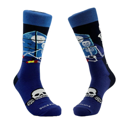 Skeleton by the Window Socks from the Sock Panda (Adult Large - Men's Shoe Sizes 8 - 12)