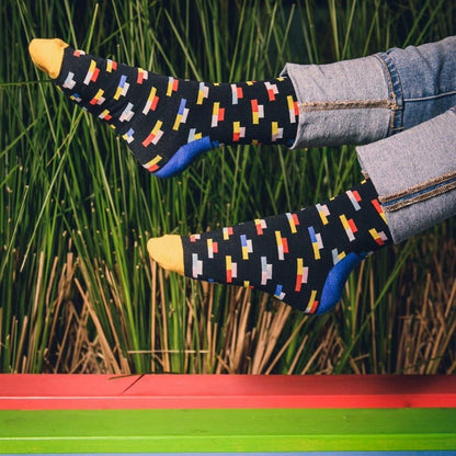 Stacked Striped Socks from the Sock Panda (Adult Large) StackStripeLg