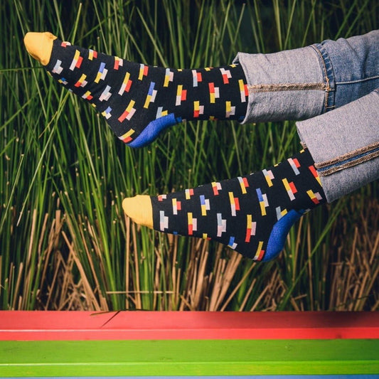 Stacked Striped Socks from the Sock Panda (Adult Large) StackStripeLg