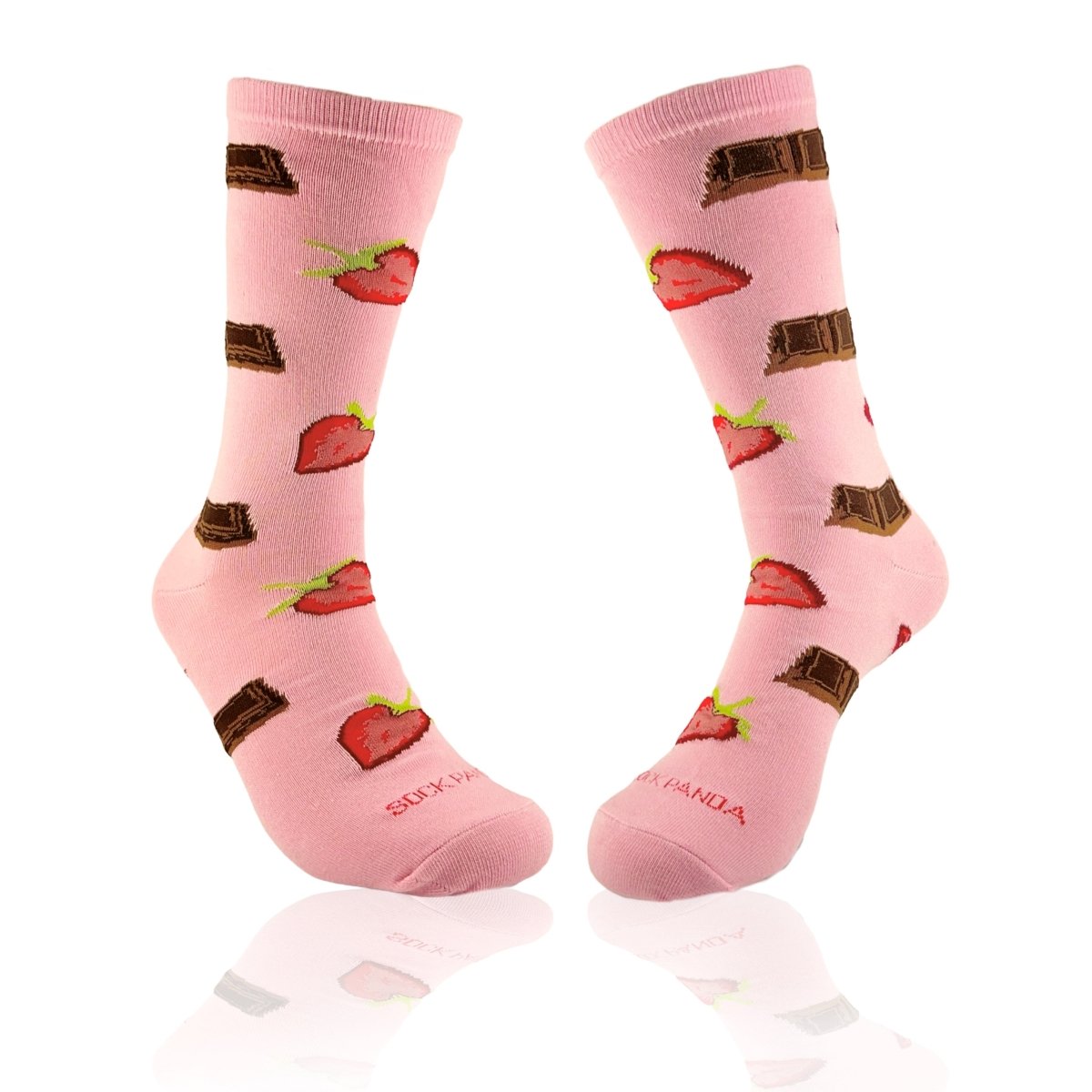 Strawberries and Chocolate Socks from the Sock Panda (Adult Medium) StrawChocMd