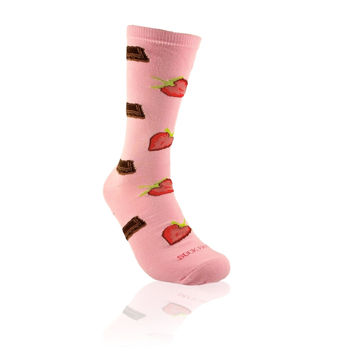 Strawberries and Chocolate Socks from the Sock Panda (Adult Medium) StrawChocMd
