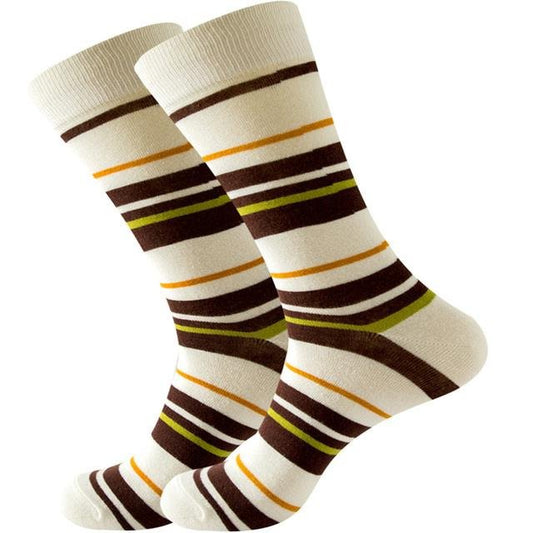 Striped Patterned Socks from the Sock Panda (Adult Large) - 4 Pack