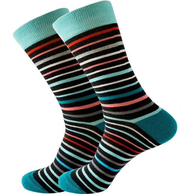 Striped Patterned Socks from the Sock Panda (Adult Large) - 4 Pack