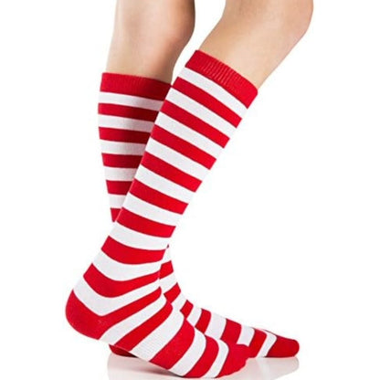 Striped Patterned Socks (Knee High) - Christmas Set (2 - Pack)