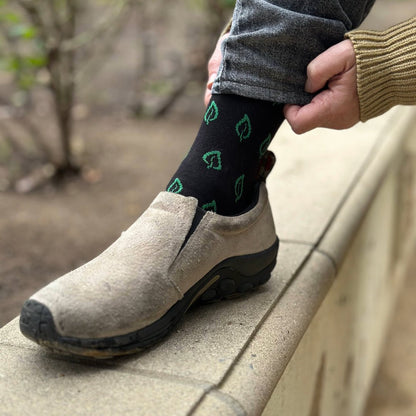 Subtle Leaf Socks from the Sock Panda (Adult Large - Men's Shoe Sizes 8 - 12)