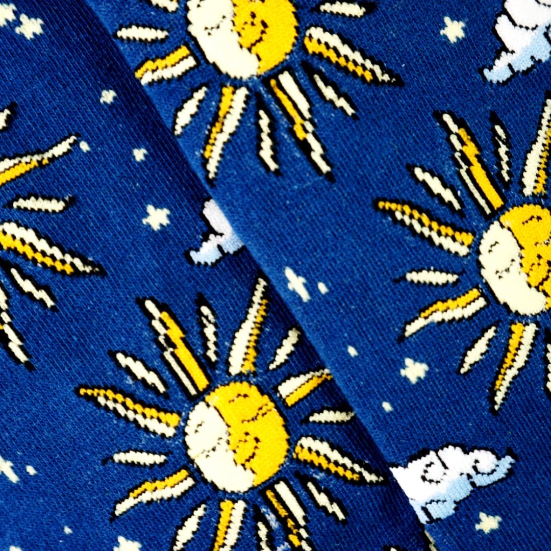 Sun and Clouds Pattern Socks from the Sock Panda (Adult Large - Men's Shoe Sizes 8 - 12)