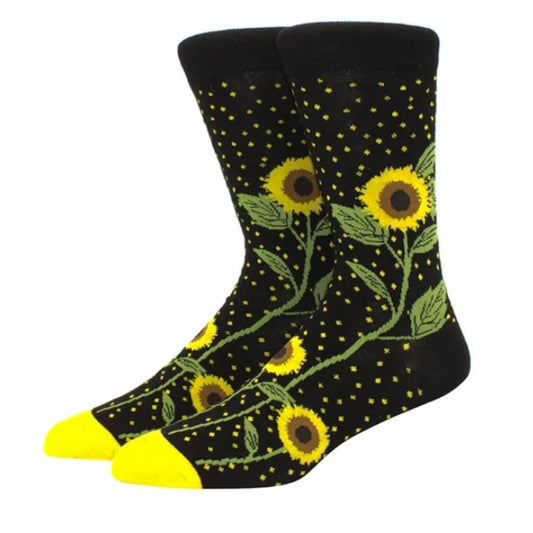 Sunflower Socks from the Sock Panda (Adult Large - Men's Shoe Sizes 8 - 12)