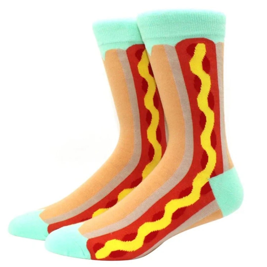 Sweet Hot Dog In Bun Foodie Socks