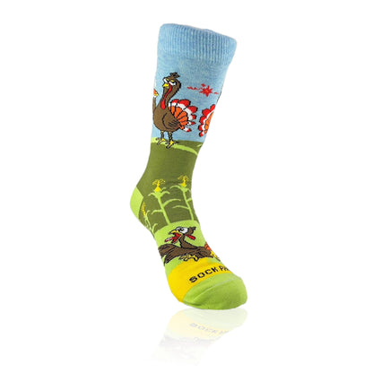 Turkey Pie Fight Socks from the Sock Panda (Adult Small)1
