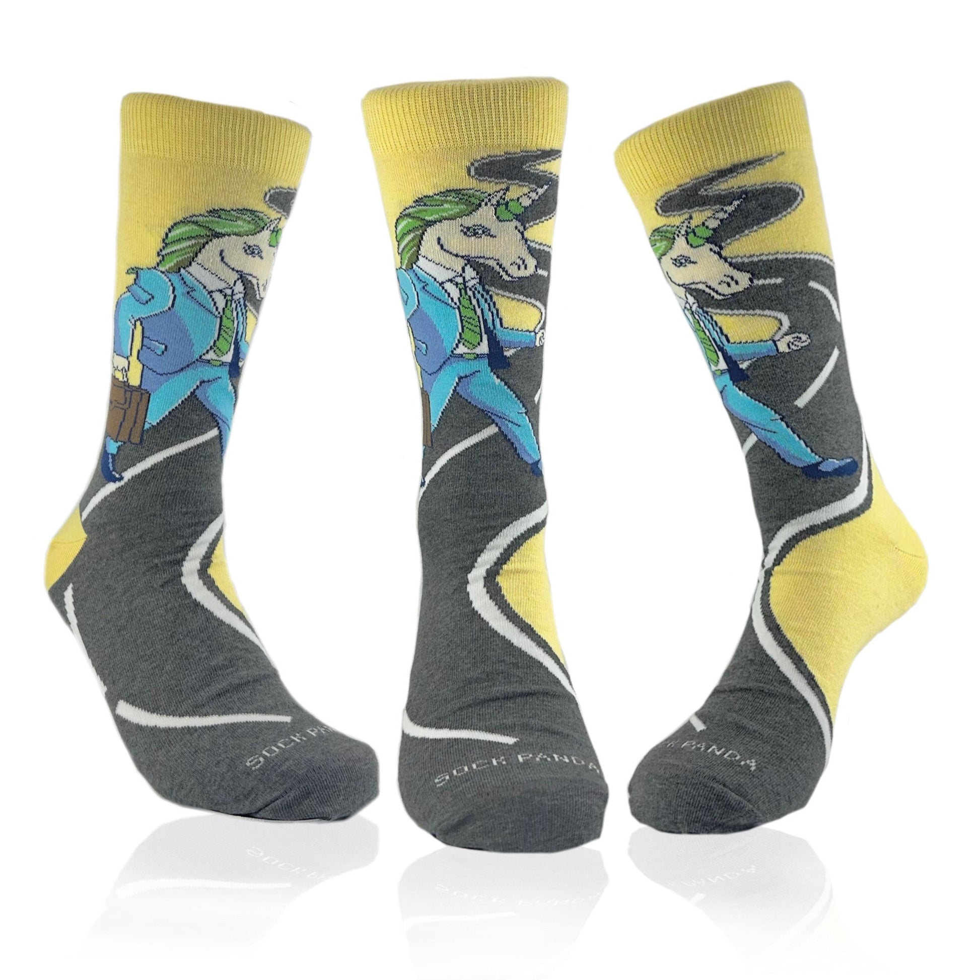 Unicorn Man Socks from the Sock Panda (Adult Large)