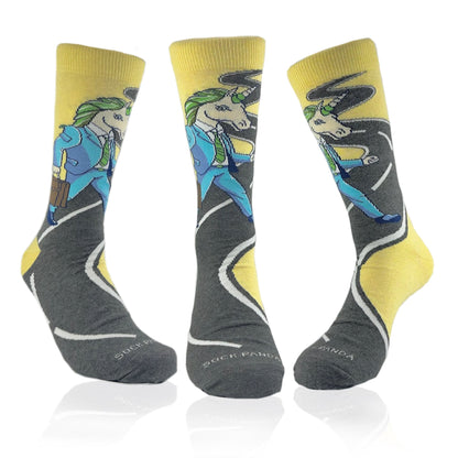 Unicorn Man Socks from the Sock Panda (Adult Large)