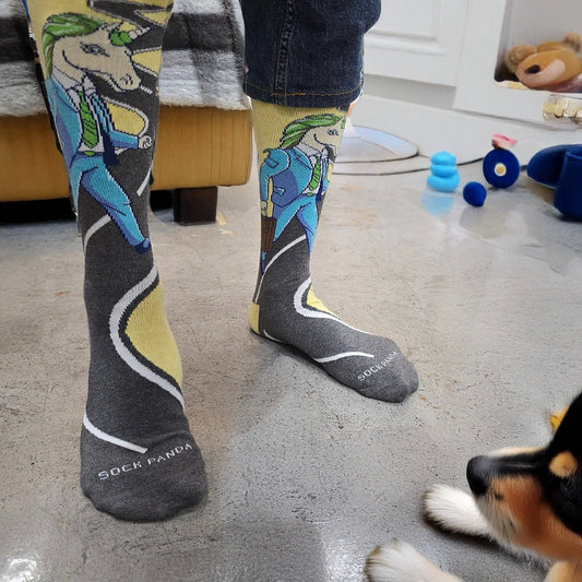 Unicorn Man Socks from the Sock Panda (Adult Large)