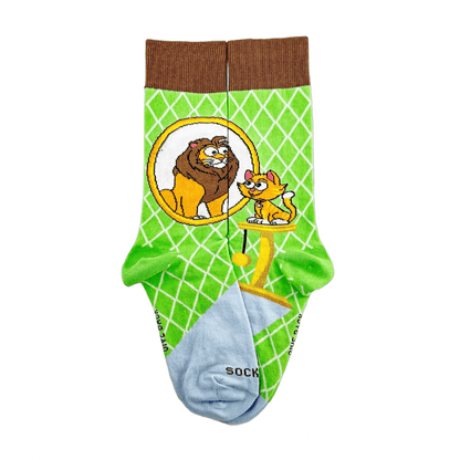 Vanity Lion Cat Socks from the Sock Panda (Adult Small - Shoe Sizes 2 - 5)