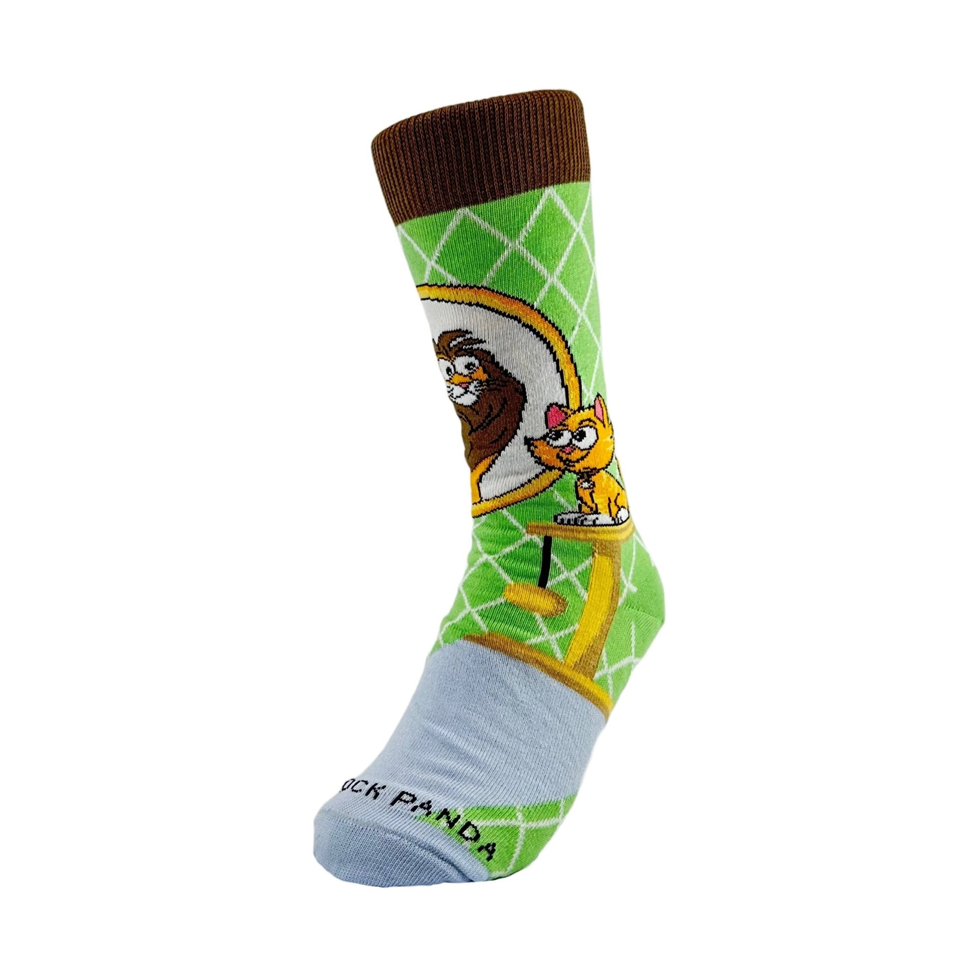 Vanity Lion Cat Socks from the Sock Panda (Adult Small - Shoe Sizes 2 - 5)