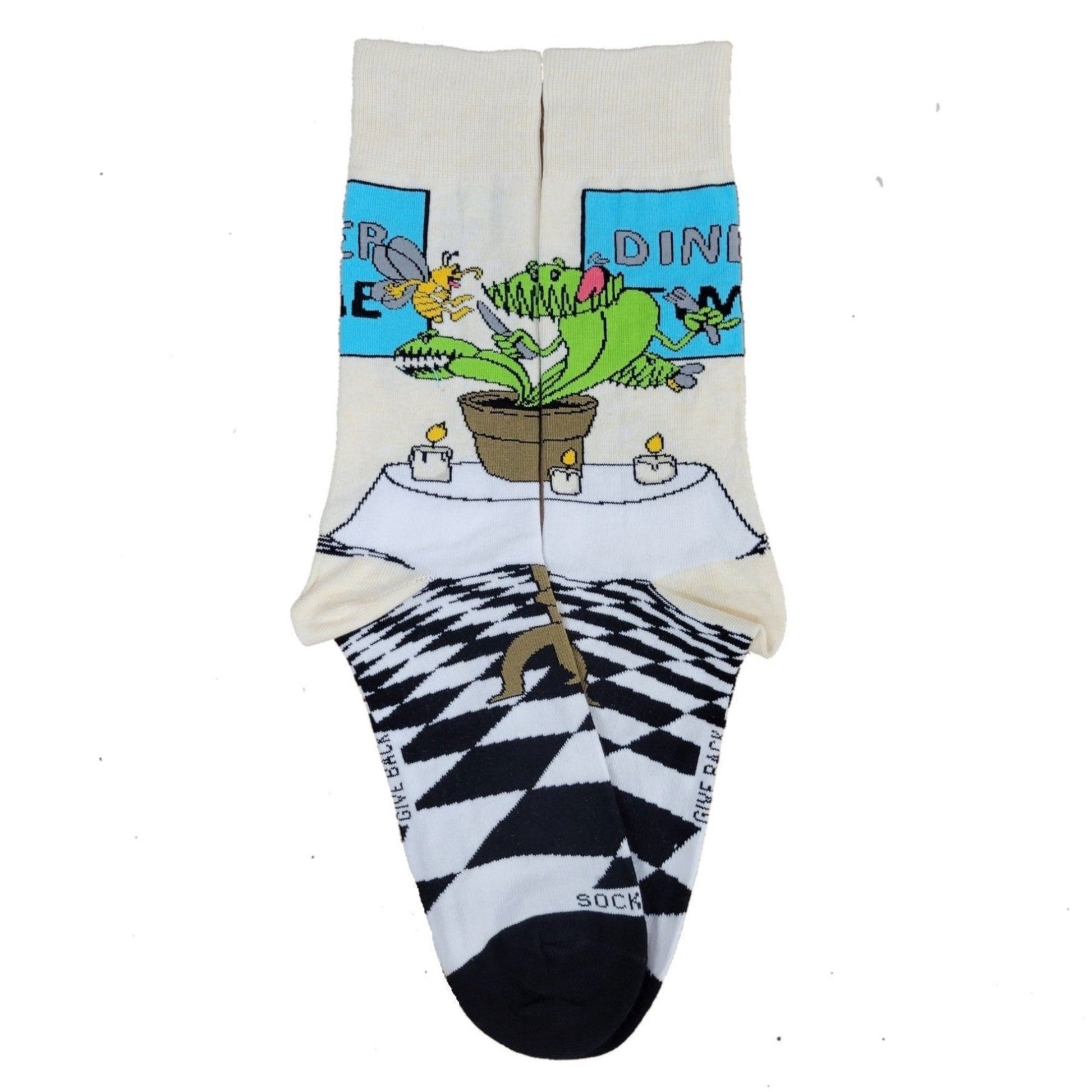Venus Flytrap Socks from the Sock Panda (Adult Large - Men's Shoe Sizes 8 - 12)