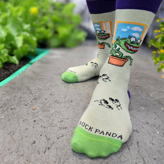 Venus Flytrap Socks from the Sock Panda (Adult Small - Shoe Sizes 2 - 5)