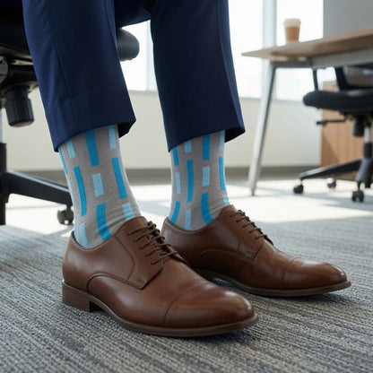 Vertical Striped Socks from the Sock Panda (Adult Large) GrayVertStripeLg