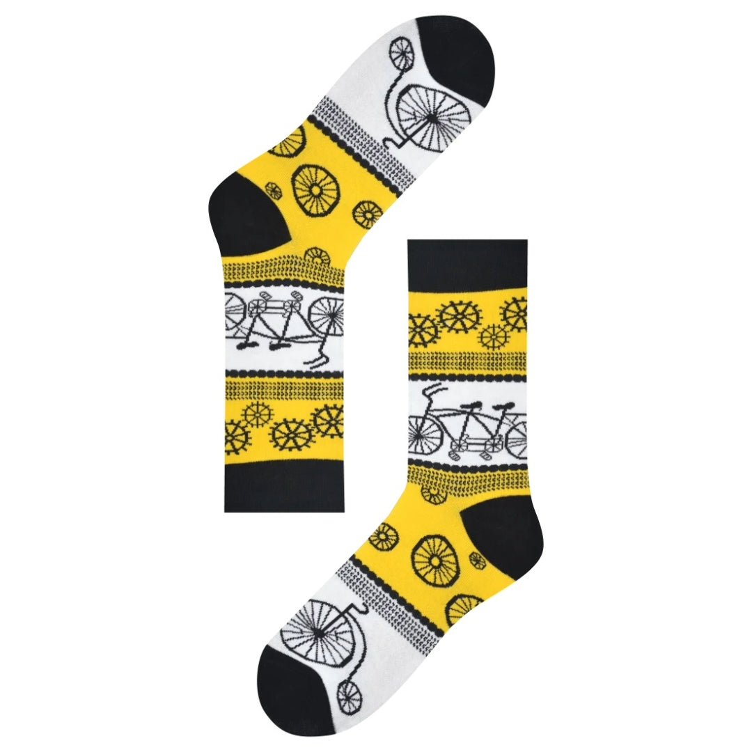 Vintage Bicycle Pattern Socks from the Sock Panda (Adult Large - Men's Shoe Sizes 8 - 12)