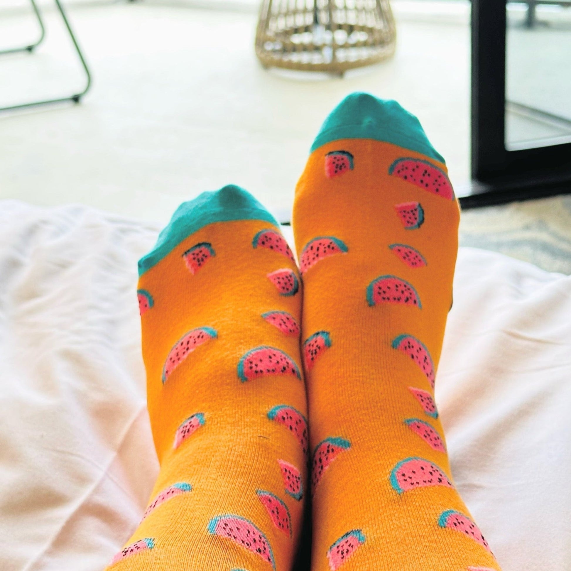 Watermelon Patterned Socks from the Sock Panda (Adult Medium - Women's Shoe Sizes 5 - 10)