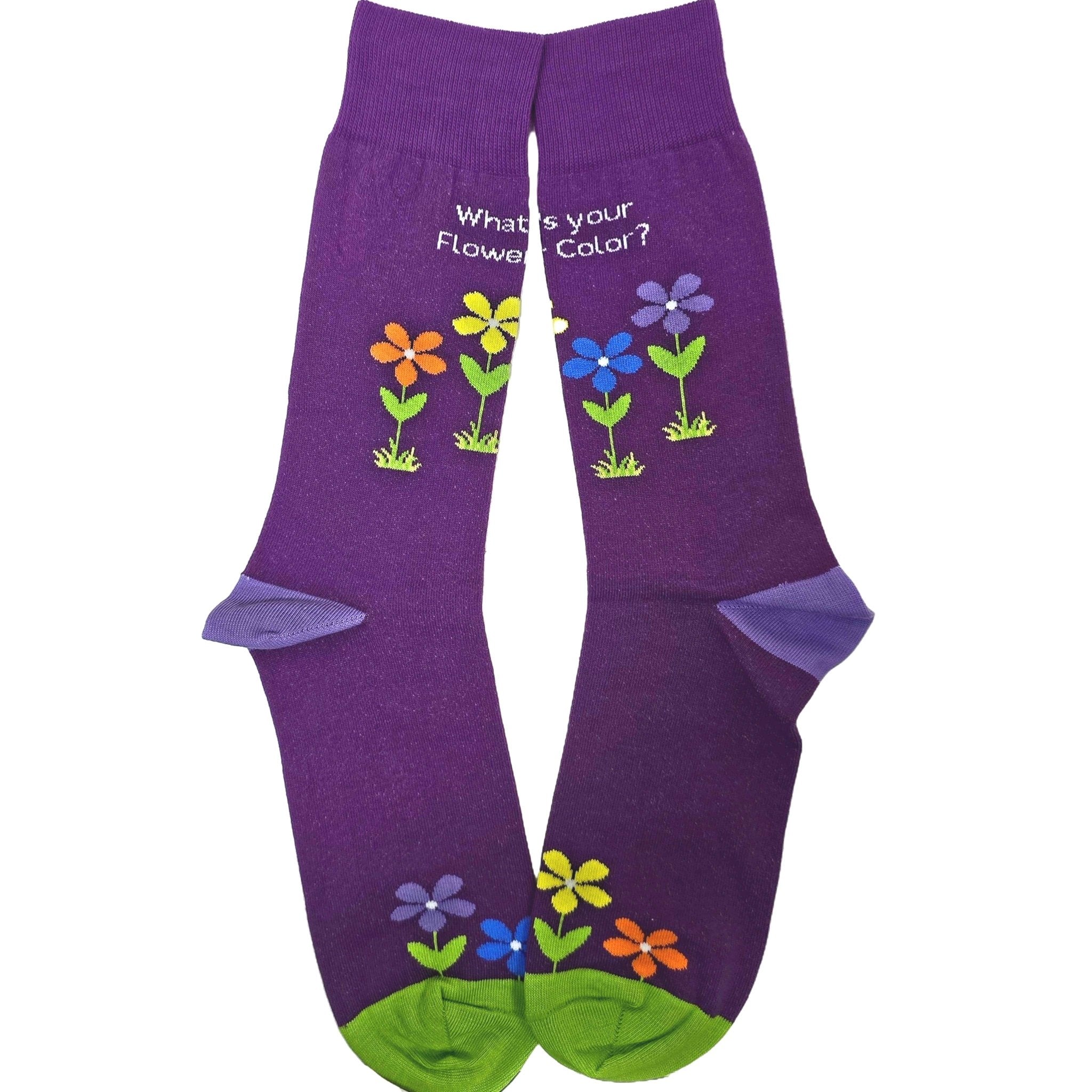 What's Your Flower Color Socks from the Sock Panda