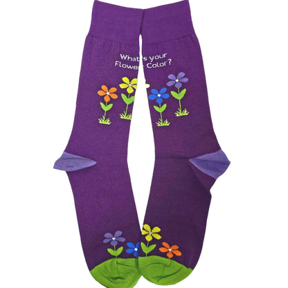 What's Your Flower Color Socks from the Sock Panda