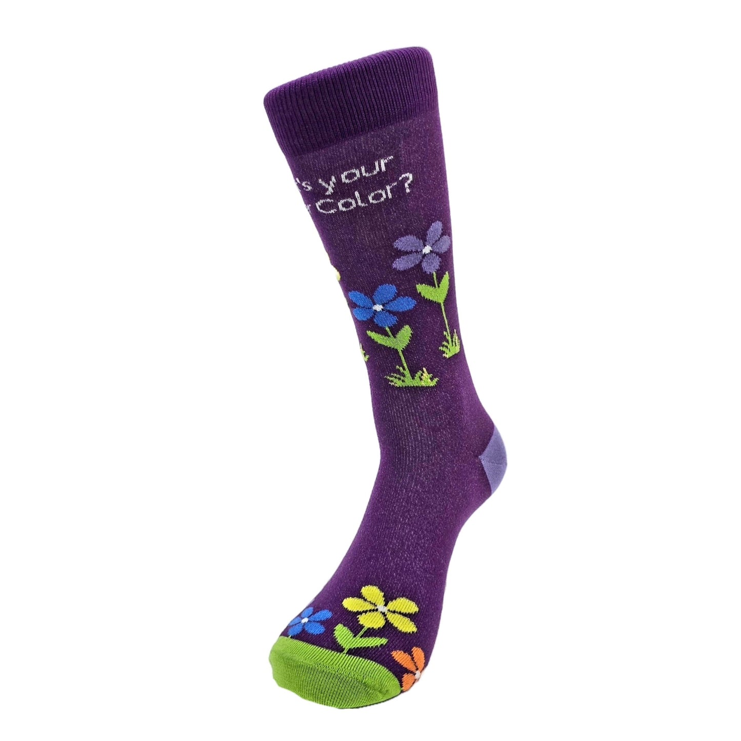 What's Your Flower Color Socks from the Sock Panda