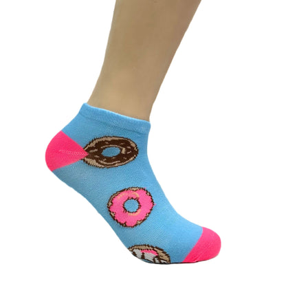 Yummy Donut Ankle Socks (Adult Medium - Women's Shoe Sizes 5 - 10)