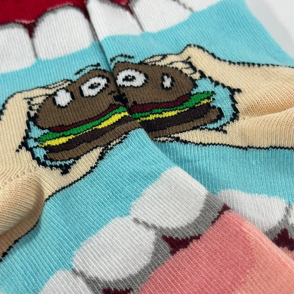 Yummy Hamburger Socks from the Sock Panda (Ages 3 - 7)