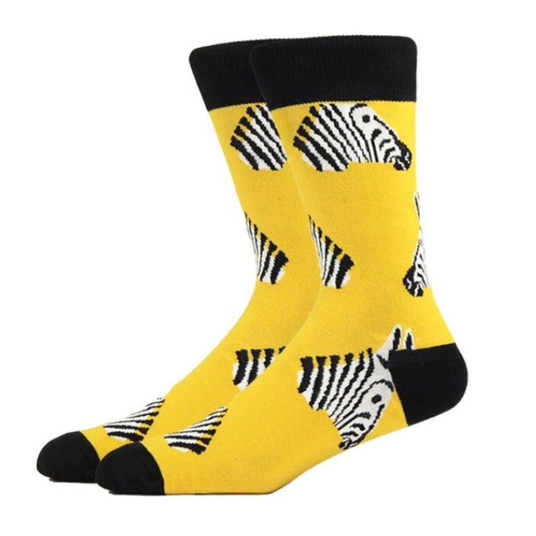 Zebra Face Socks (Adult Medium - Women's Shoe Sizes 5 - 10)