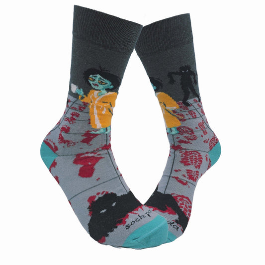 Zombie Good Morning Socks (Adult Medium - Women's Shoe Sizes 5 - 10)