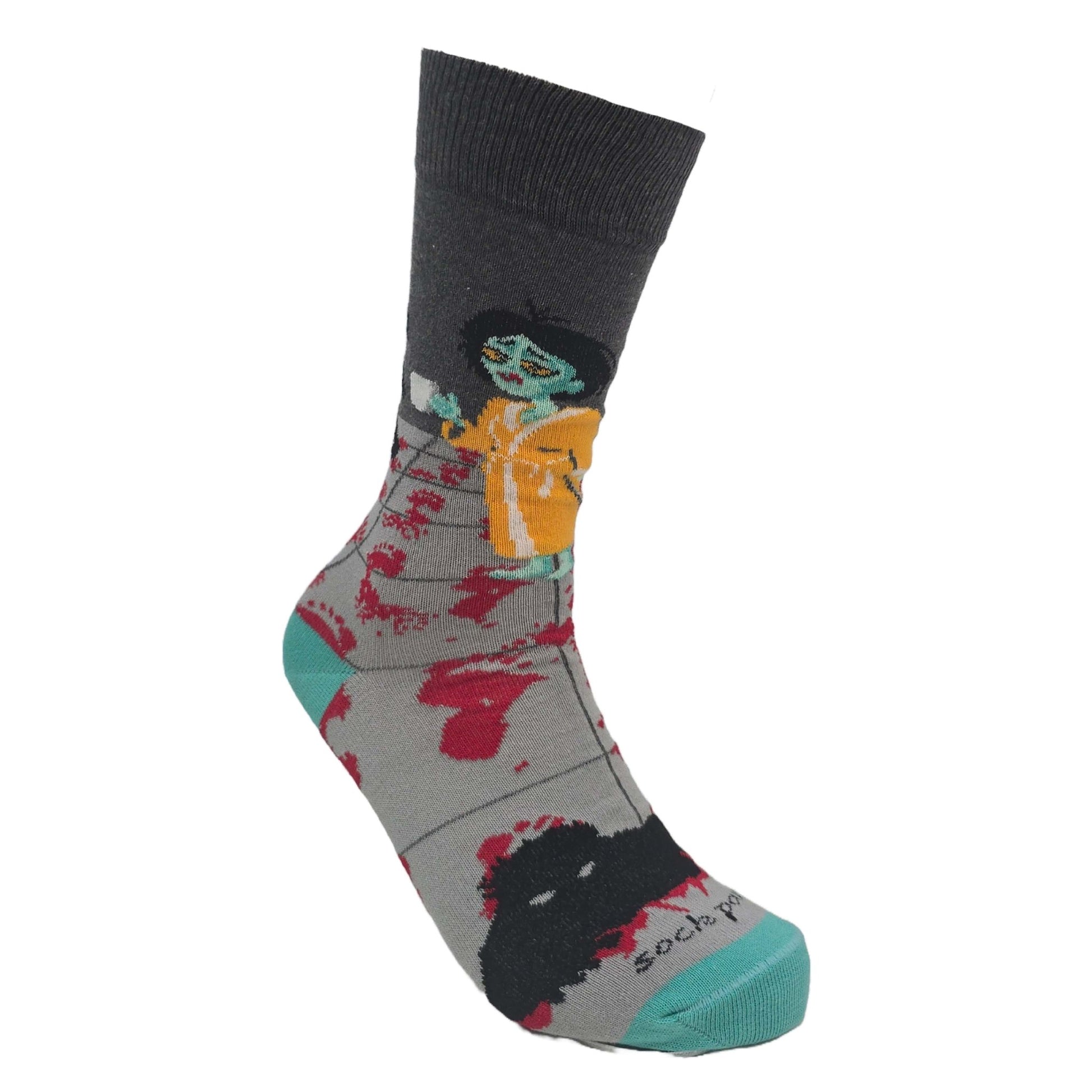 Zombie Good Morning Socks (Adult Medium - Women's Shoe Sizes 5 - 10)