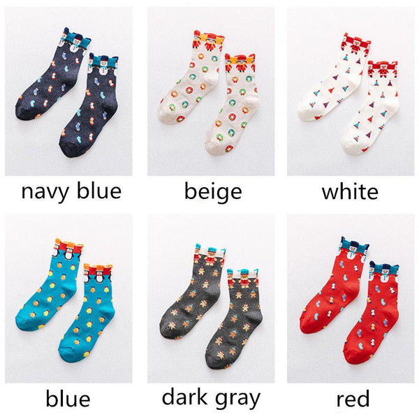 Cute Holiday Pattern Socks (Adult Medium)