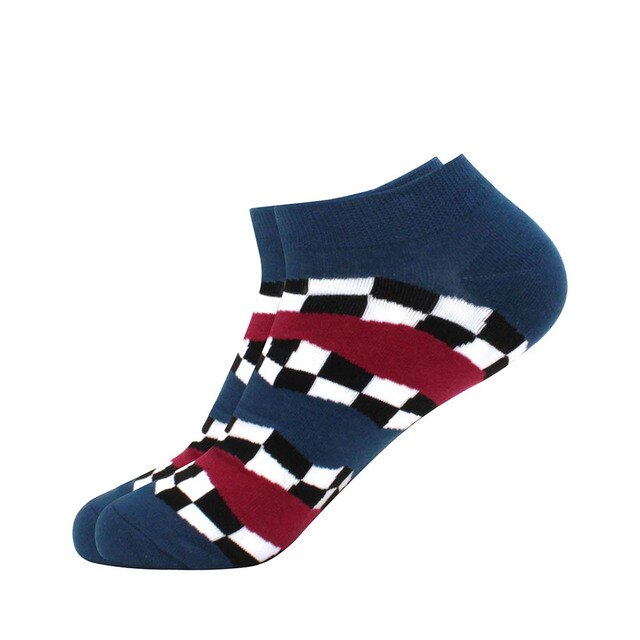 Fancy Patterned Ankle Socks (Adult Large)
