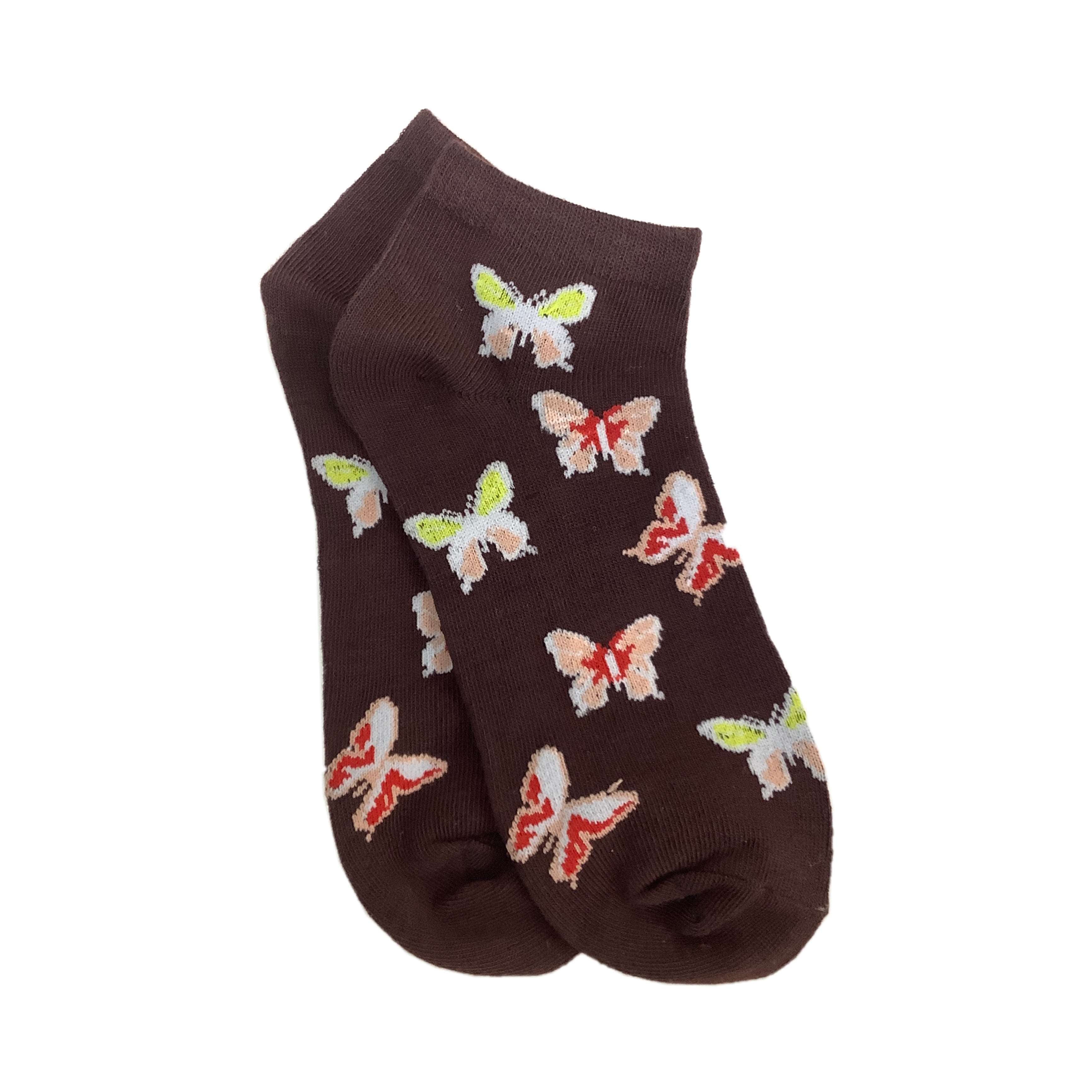 Exotic Butterfly Ankle Socks (Adult Medium)