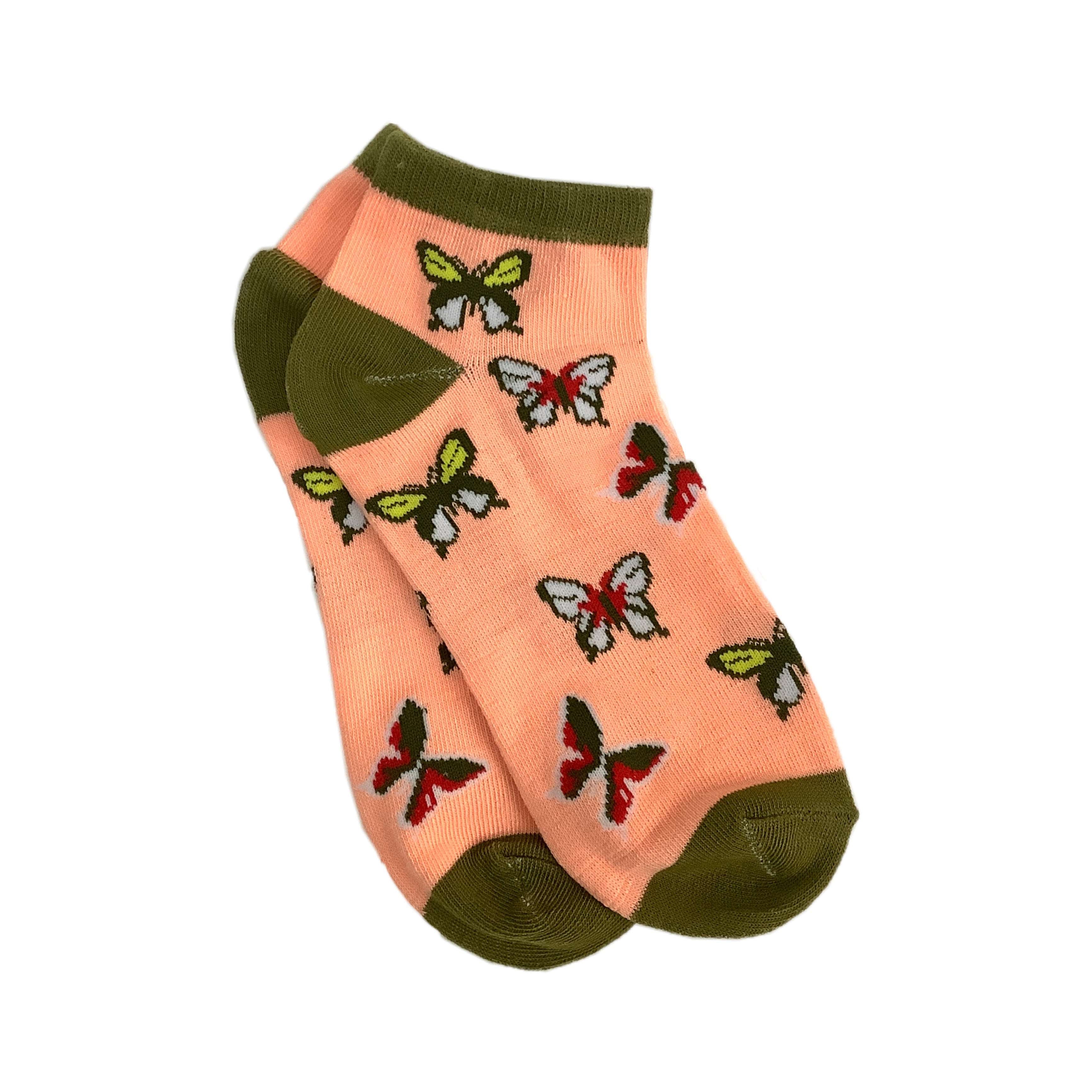 Exotic Butterfly Ankle Socks (Adult Medium)
