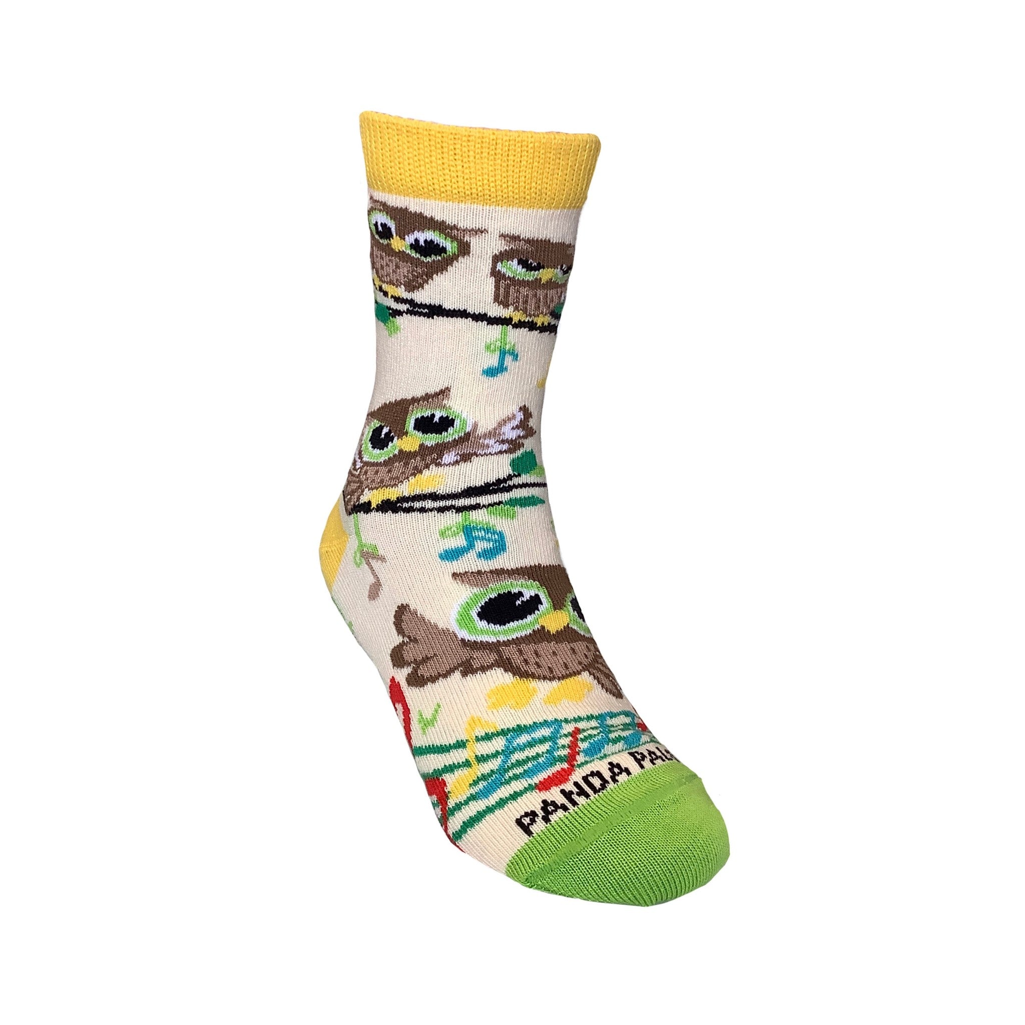 Owls Chorus Music Notes Socks (Ages 3-7) from the Sock Panda