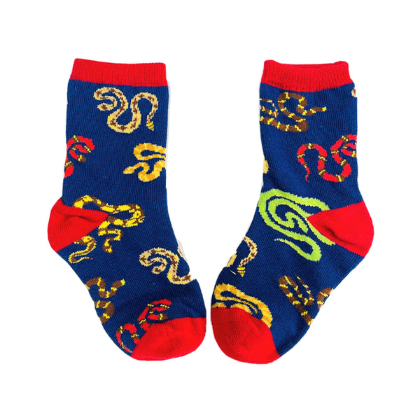Colorful Snakes Kids Socks (Ages 3-5)