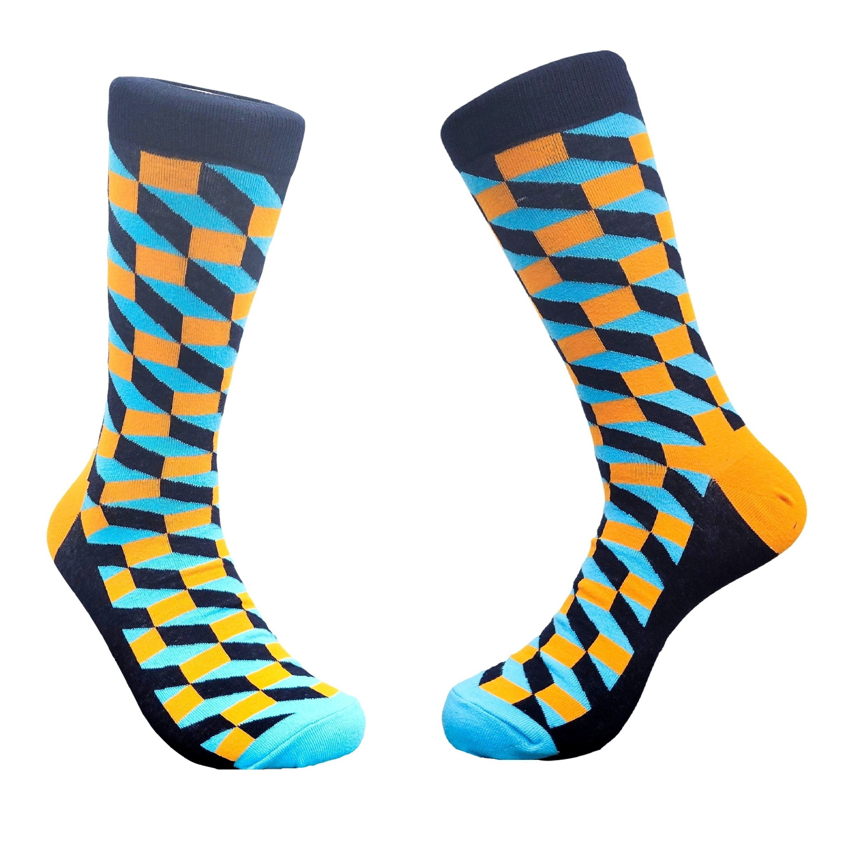 Three Dimensional (3D) Patterned Socks from the Sock Panda (Adult Large)