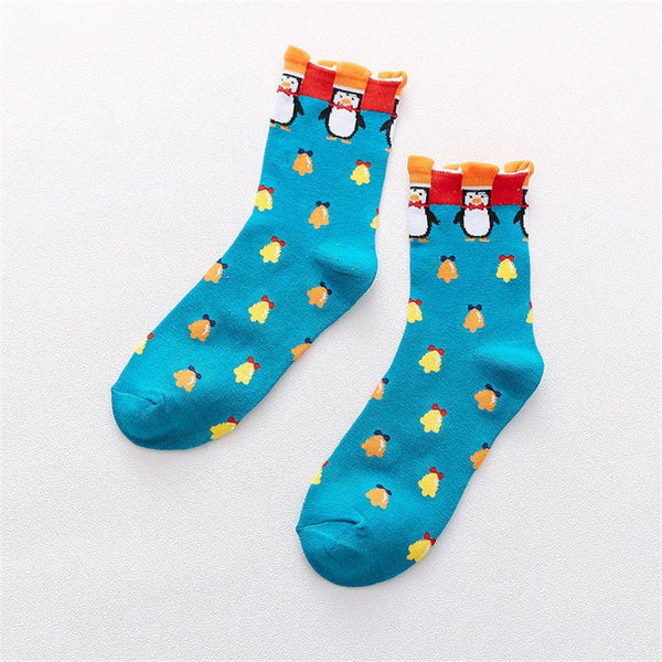 Cute Holiday Pattern Socks (Adult Medium)