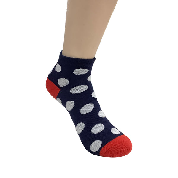 Polka Dot Patterned Ankle Socks (Adult Medium)