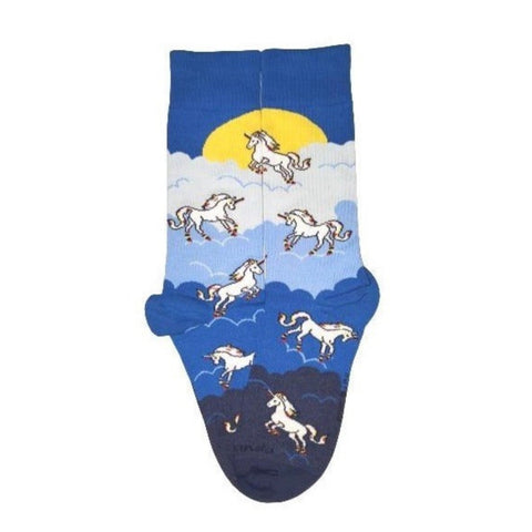 Majestic Flying Unicorns in the Clouds Socks (Adult Medium - Women's Shoe Sizes 5-10)