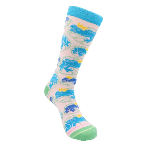 Frogs on a Lily Pad Socks (Frog Prince Fairy Tale) from the Sock Panda