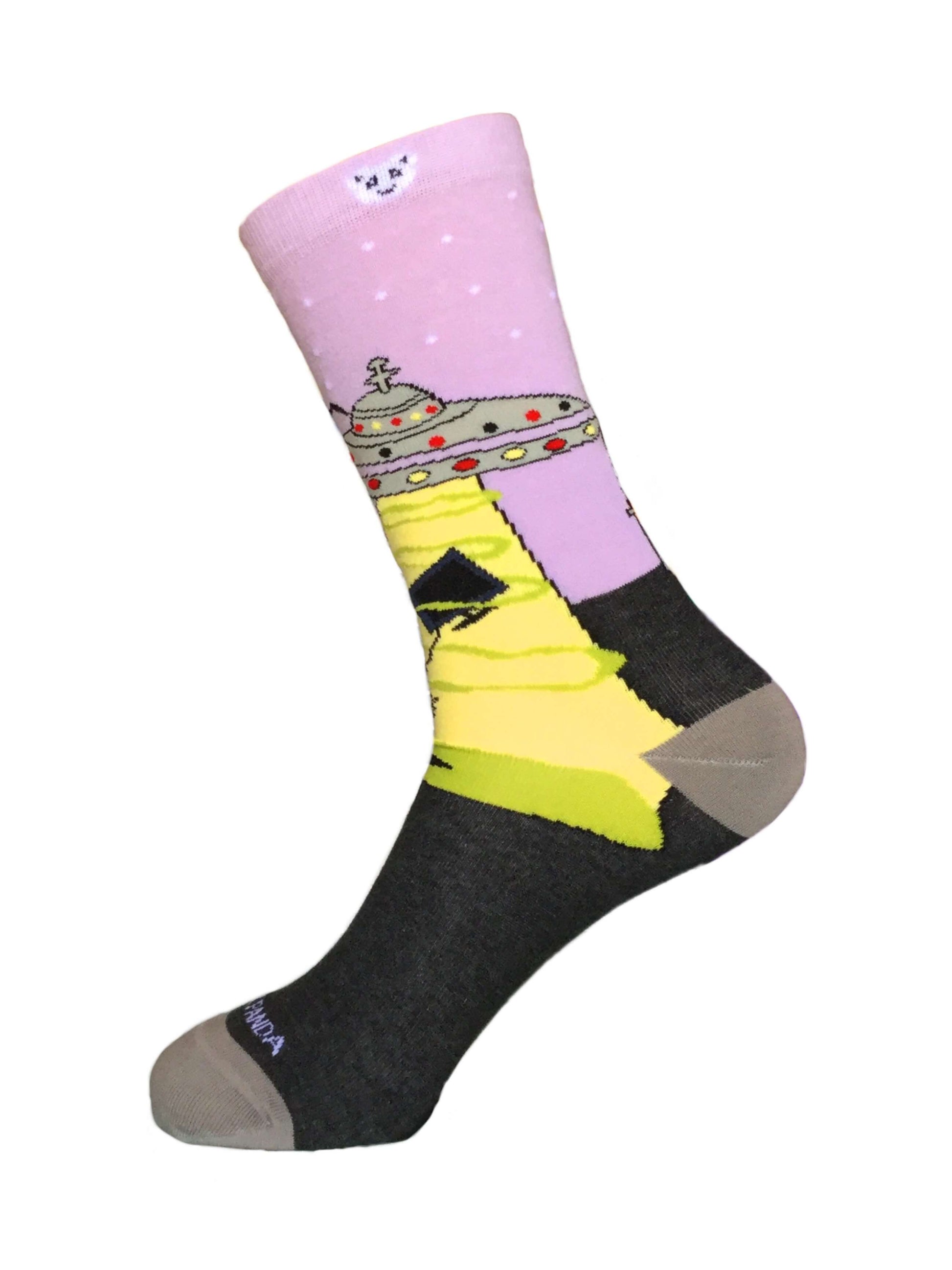 Alien UFO Abduction Socks (Adult Medium - Women's Shoe Sizes 5-10)