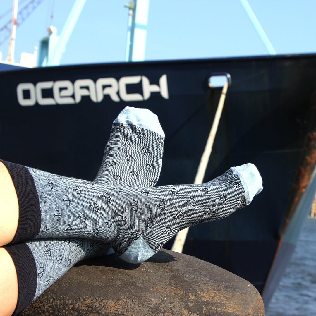 Classic and Elegant Anchor Pattern Socks (Adult Medium - Women's Shoe Sizes 5-10)