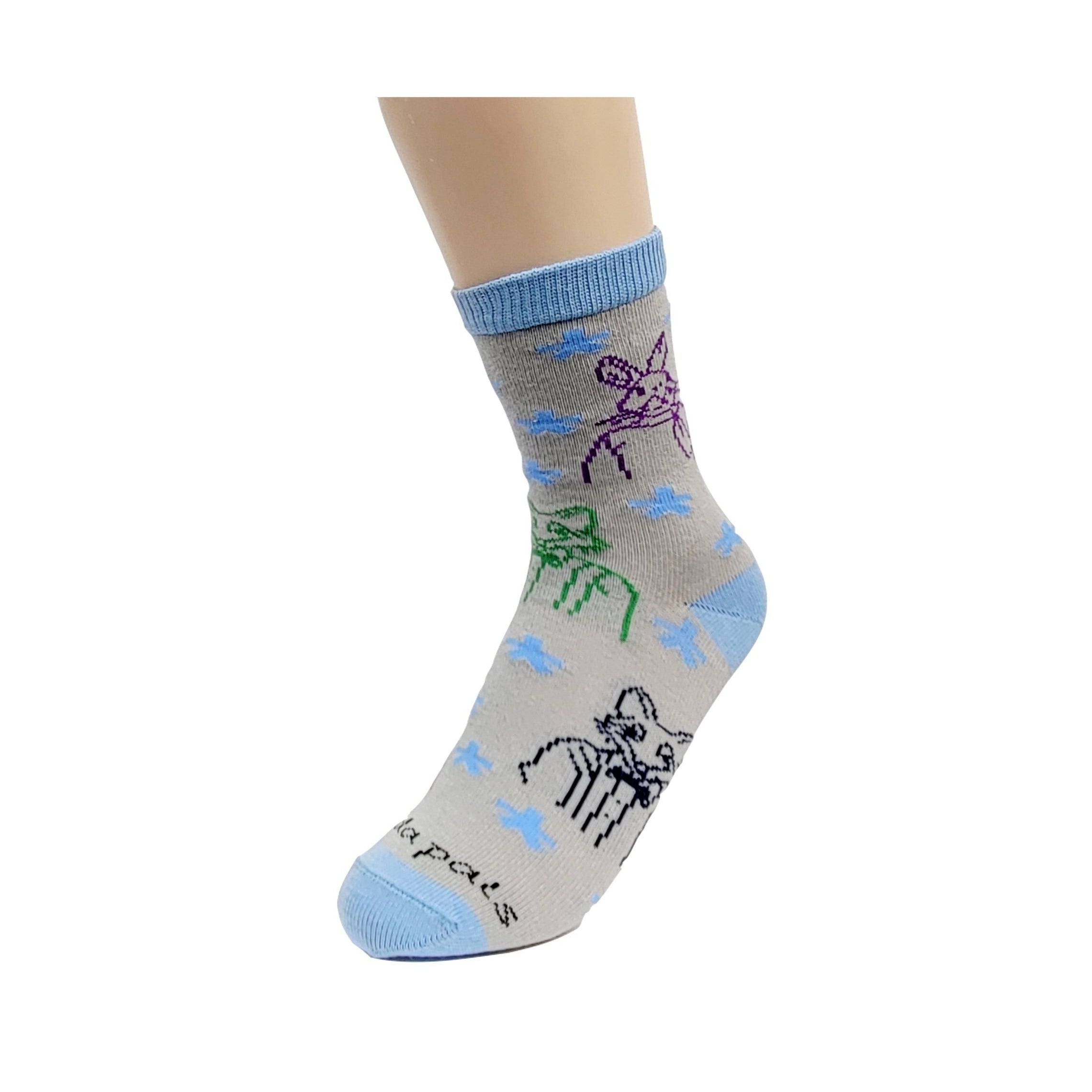 Embroidery  Style Animal Pattern Socks from the Sock Panda (Ages 3-7)